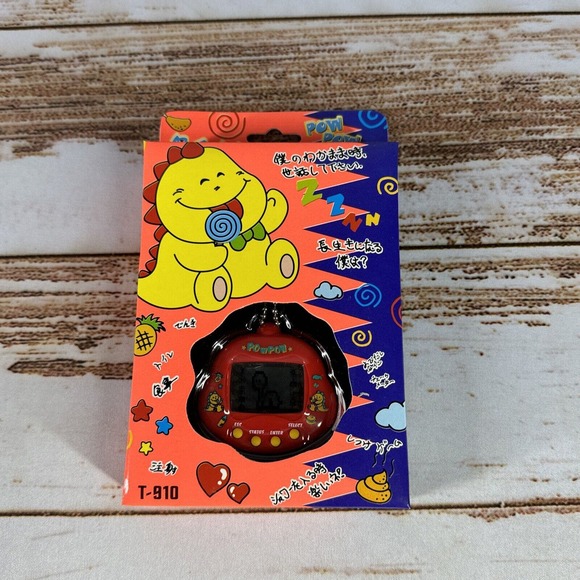 Rare Electronic Virtual Pet Pow Pow Dinokun Red Dinosaur New In Box HTF - Picture 1 of 2